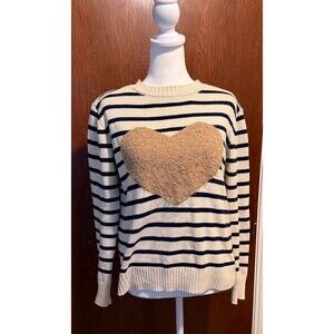 St. John’s Bay Woman’s Striped Heart Sweater